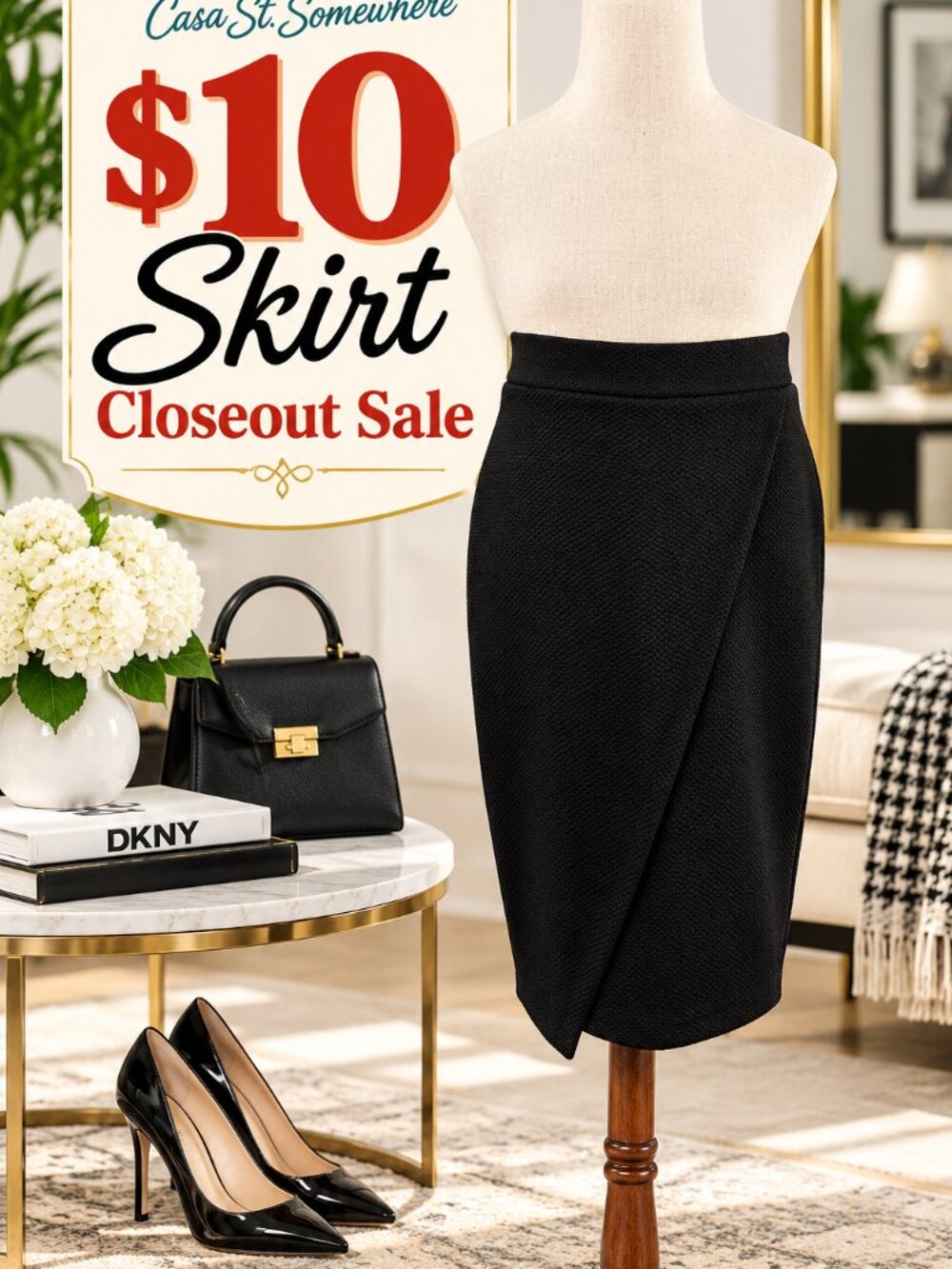 DKNY Long Bodycon Skirt- XS
